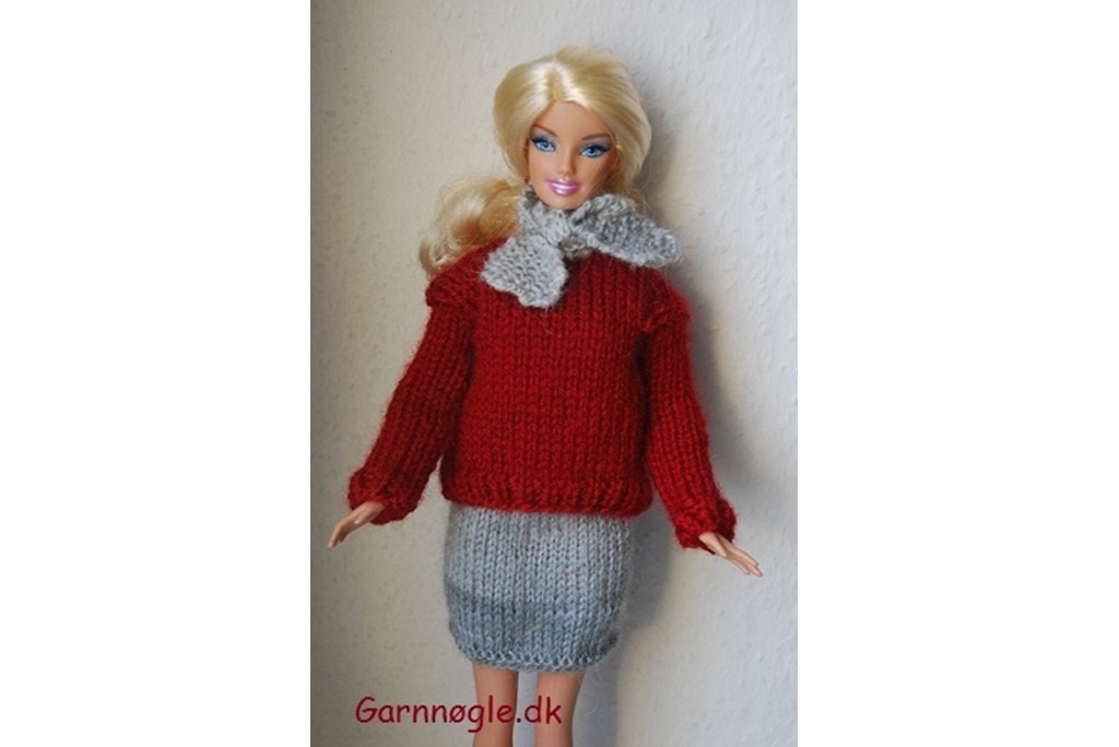 Bluse og nederdel til Barbie Garnnøgle
